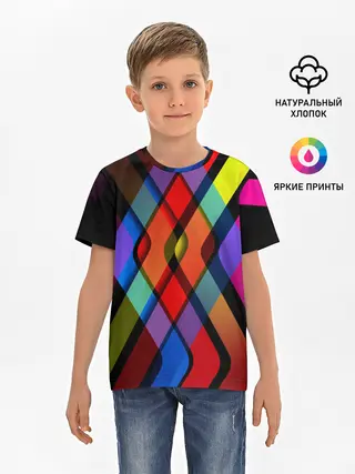 Детская базовая футболка / Симметрия красок