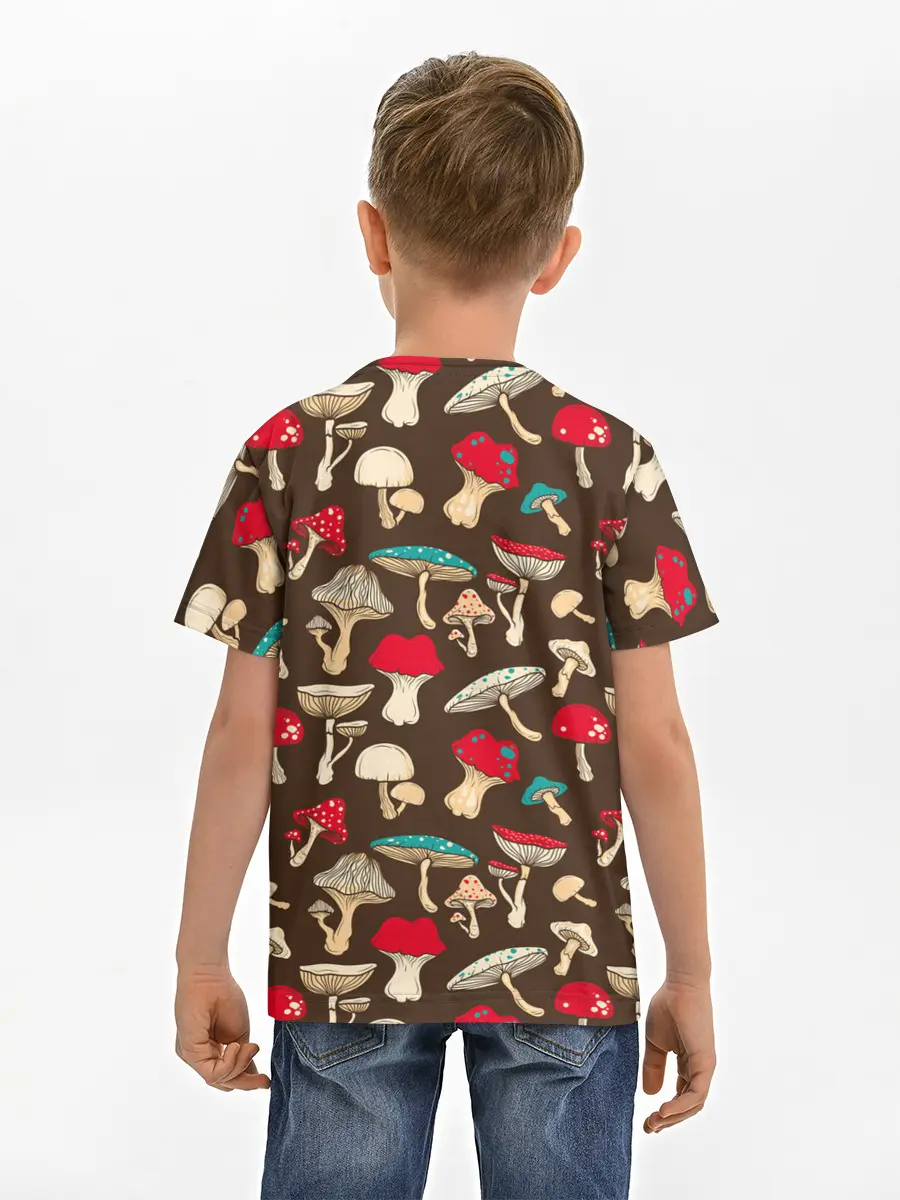 Детская базовая футболка / Грибы
