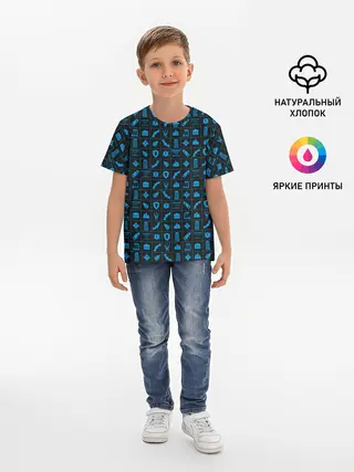Детская базовая футболка / Batman pattern
