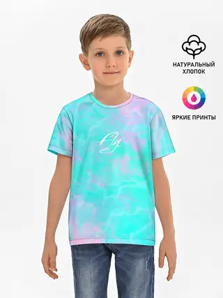 Детская базовая футболка / sky dream|fly