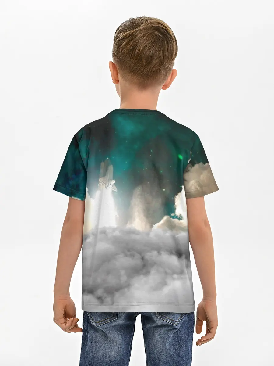 Детская базовая футболка / Elon Musk Thinker