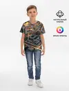 Детская базовая футболка / 3D абстрактная схема