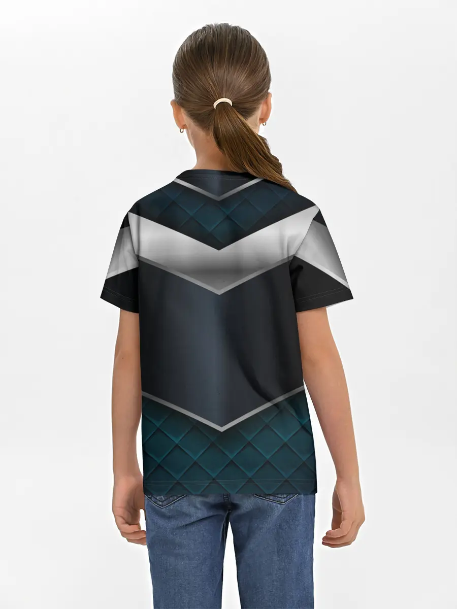 Детская базовая футболка / 3D dark metal