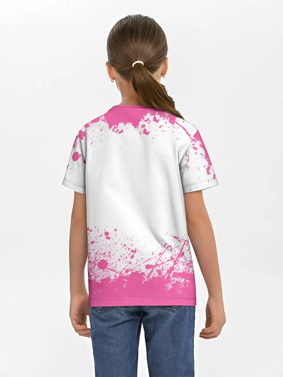 Детская базовая футболка / Девушки и танки | Pink