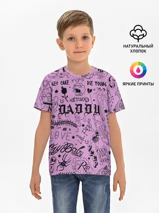 Детская базовая футболка / Lil Peep Tattoo