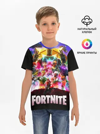 Детская базовая футболка / Fortnite Королевская Битва
