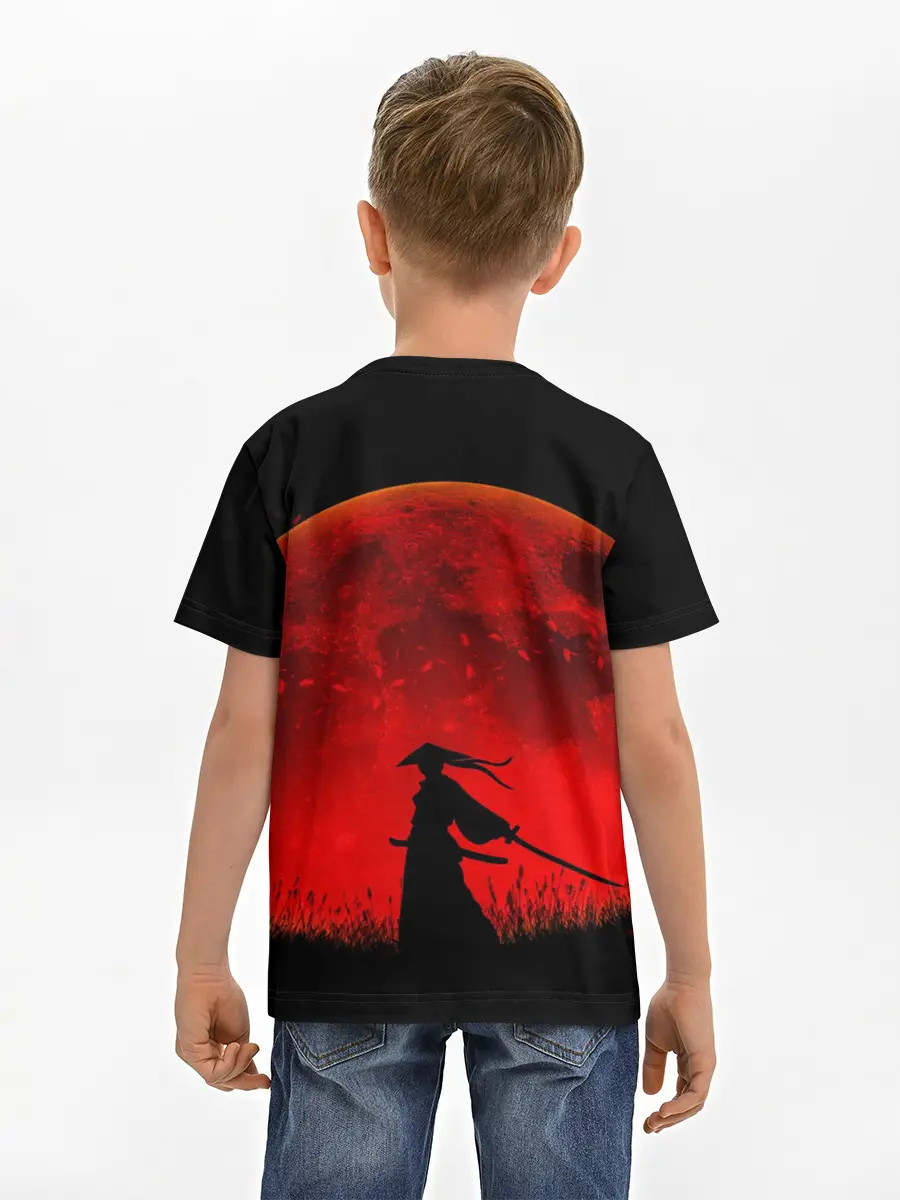 Детская базовая футболка / Самурай 3D