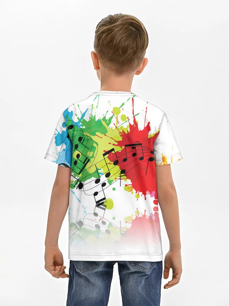 Детская базовая футболка / Ноты color