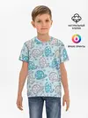 Детская базовая футболка / Киты паттерн