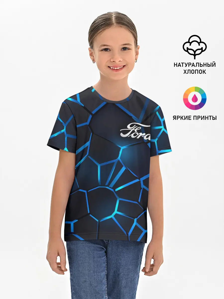 Детская базовая футболка / Ford | 3D плиты с подсветкой