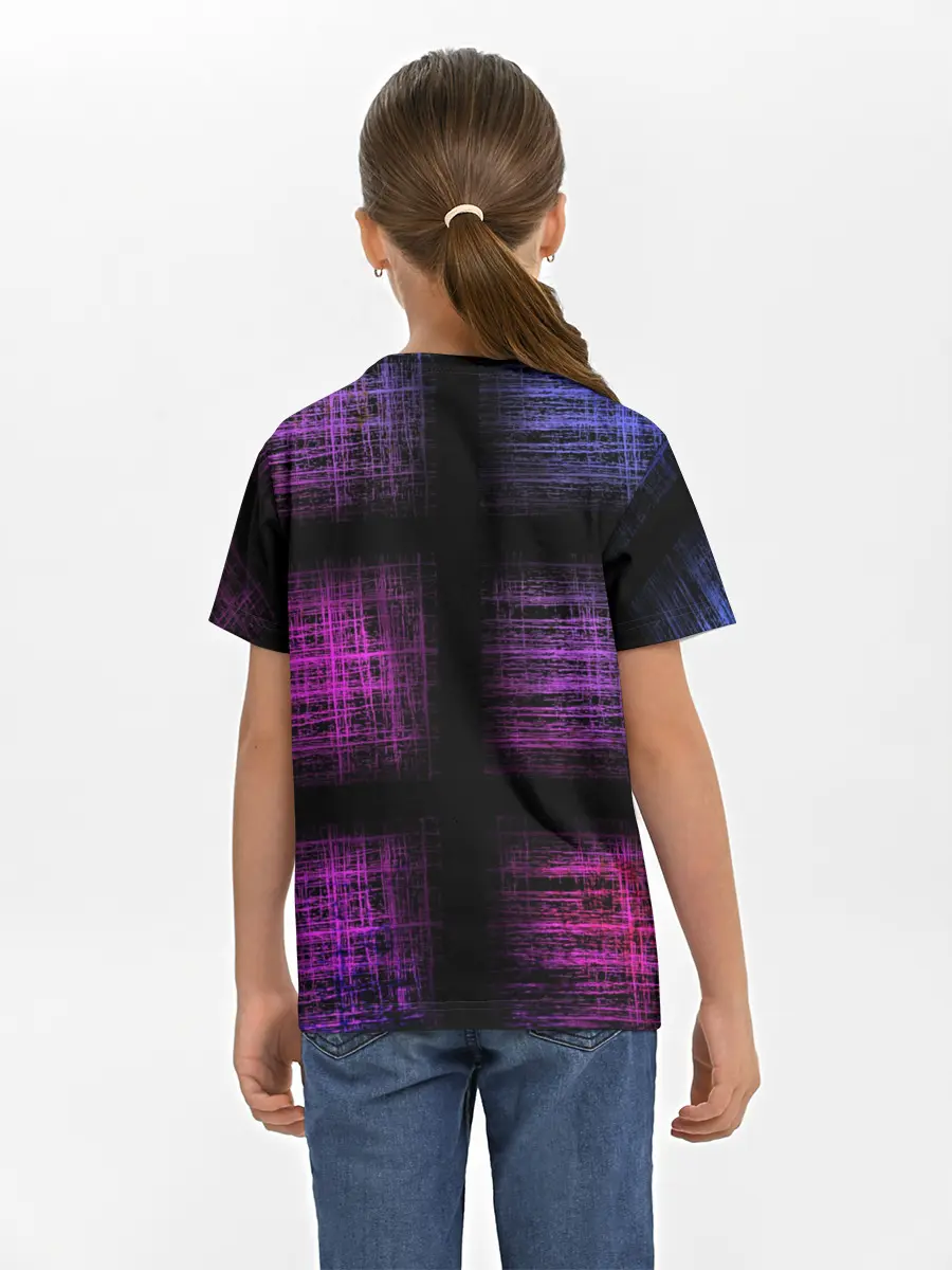 Детская базовая футболка / Неоновая абстракция