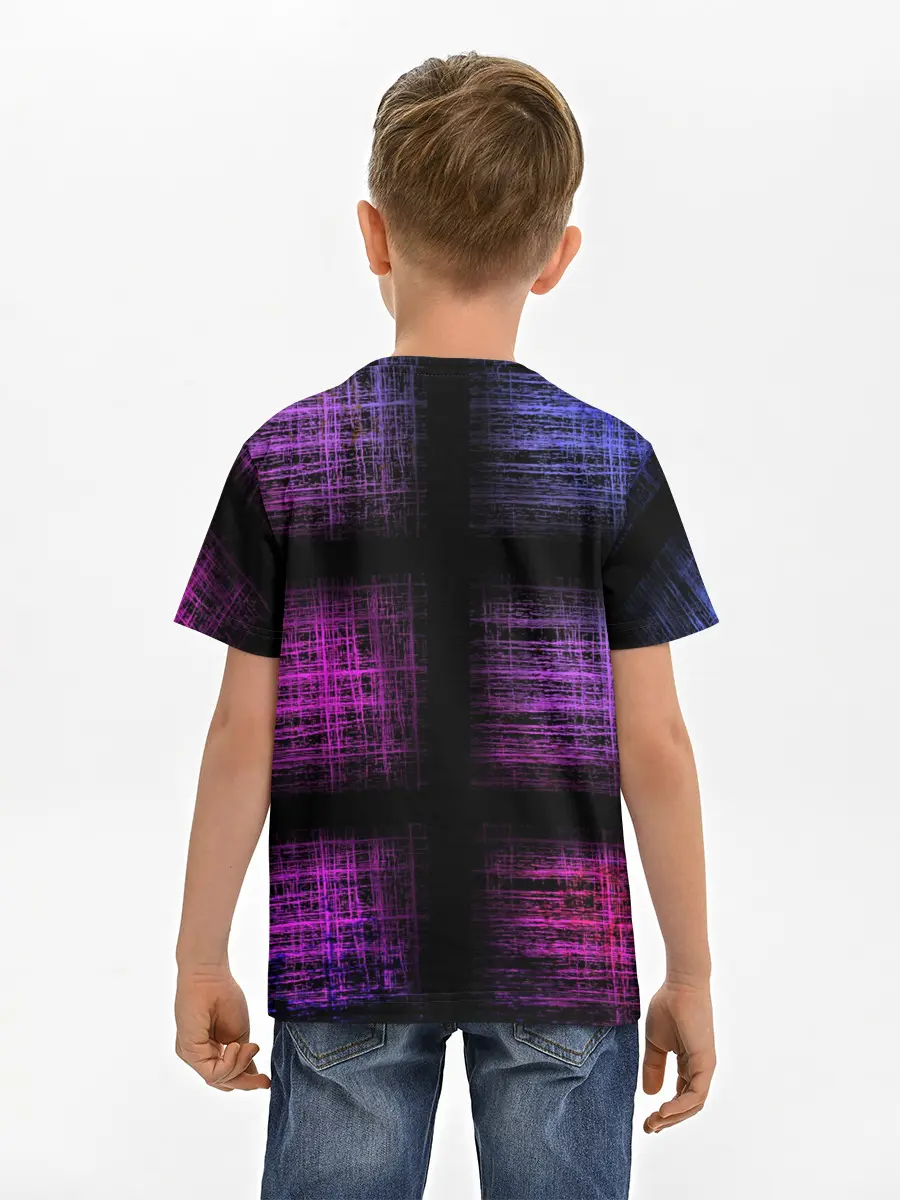 Детская базовая футболка / Неоновая абстракция
