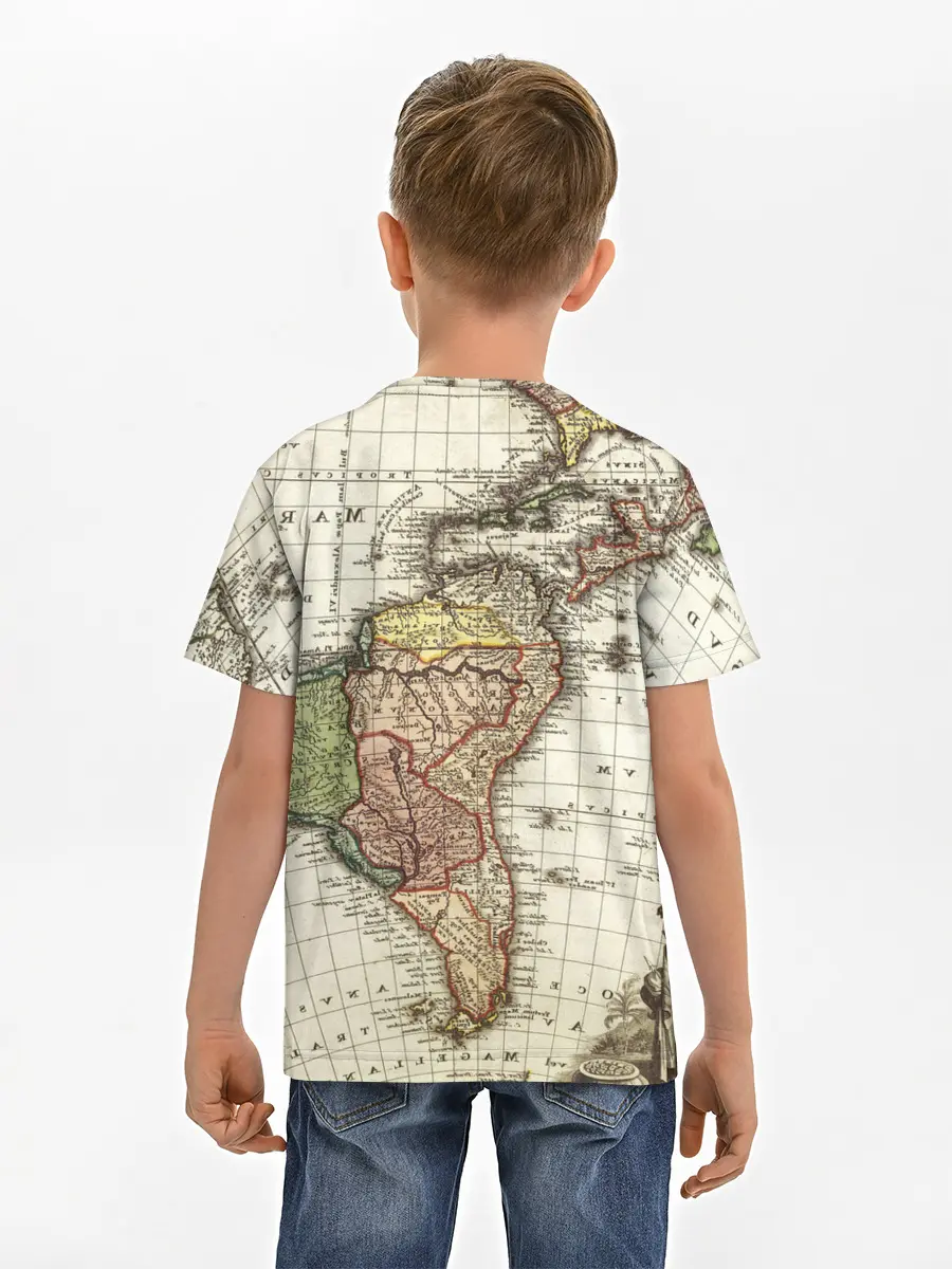 Детская базовая футболка / ВИНТАЖНАЯ КАРТА