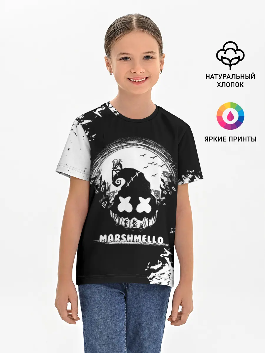Детская базовая футболка / Marshmello Кошмар