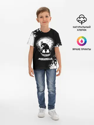 Детская базовая футболка / Marshmello Кошмар
