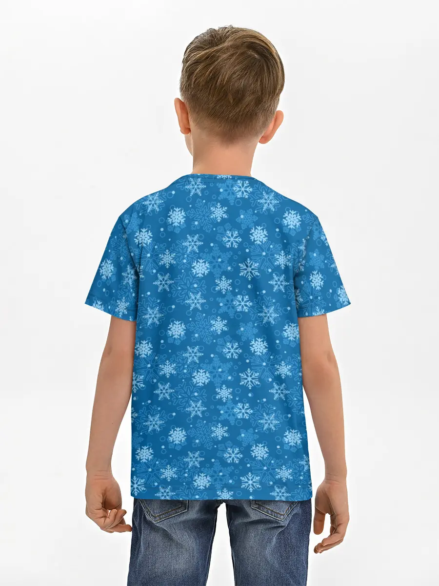 Детская базовая футболка / Снежинки