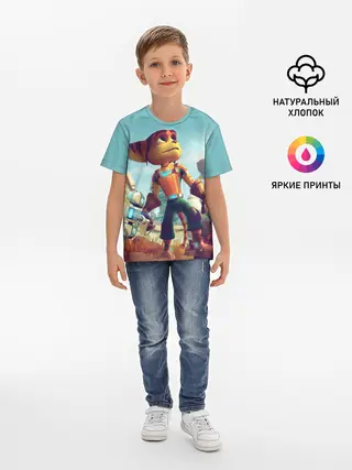 Детская базовая футболка / Ratchet and Clank
