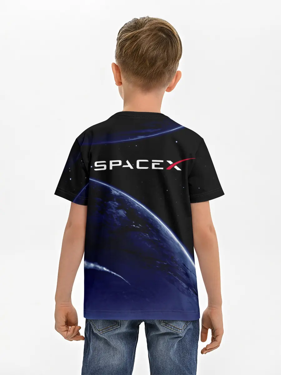 Детская базовая футболка / Space X