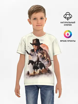 Детская базовая футболка / red dead redemption 2 Art