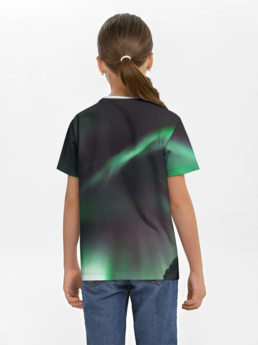Детская базовая футболка / Северное сияние