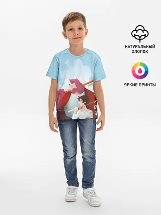 Детская базовая футболка / Куматэцу и его ученик