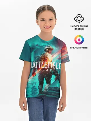 Детская базовая футболка / Battlefield 2042 игровой арт