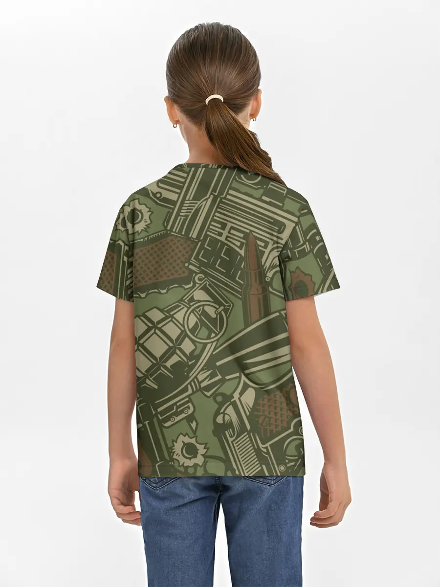 Детская базовая футболка / Военный инвентарь | Military equipment