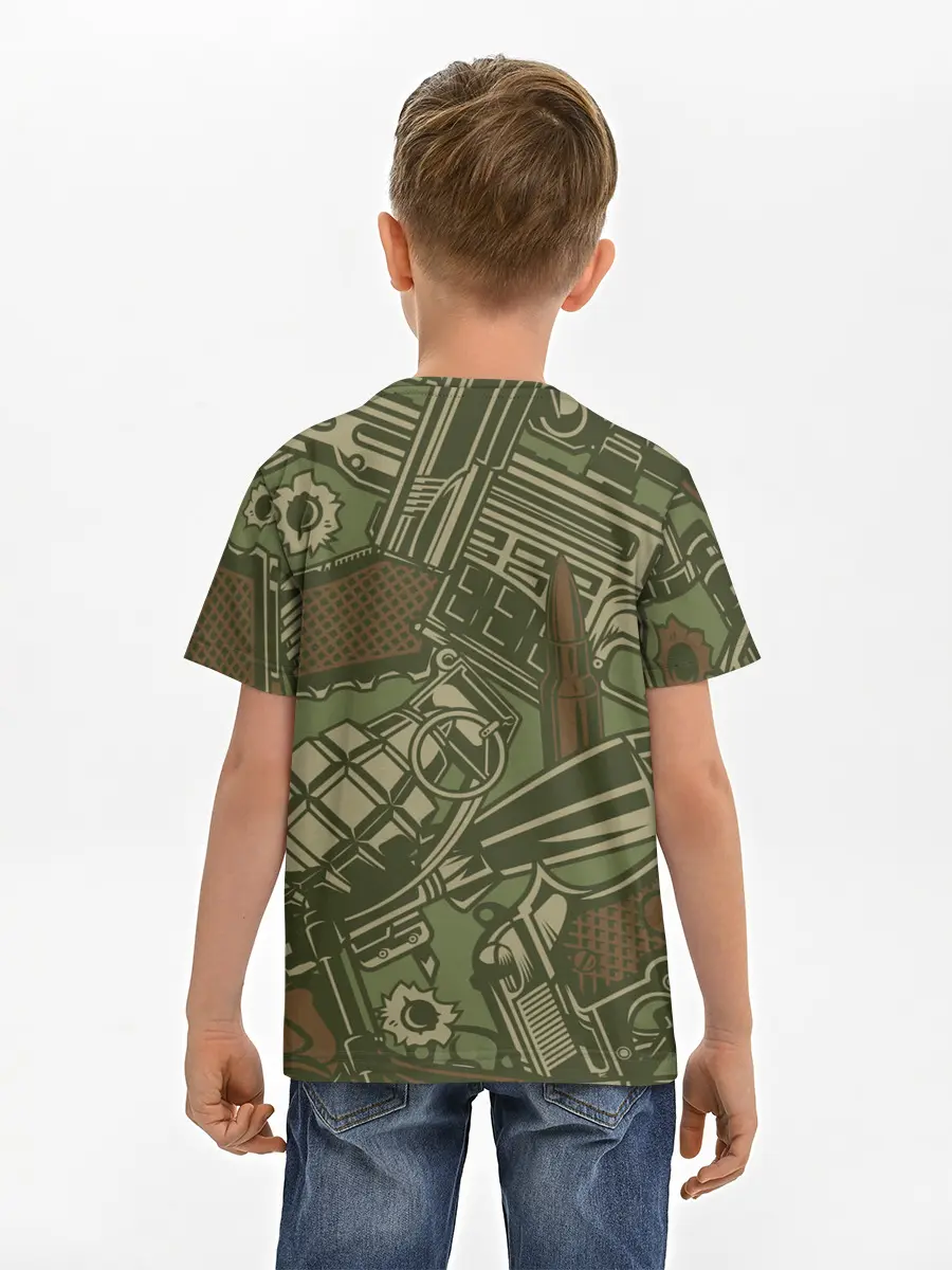 Детская базовая футболка / Военный инвентарь | Military equipment