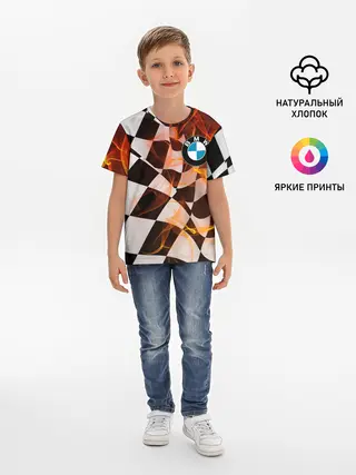 Детская базовая футболка / BMW RACING / FIRE RACING