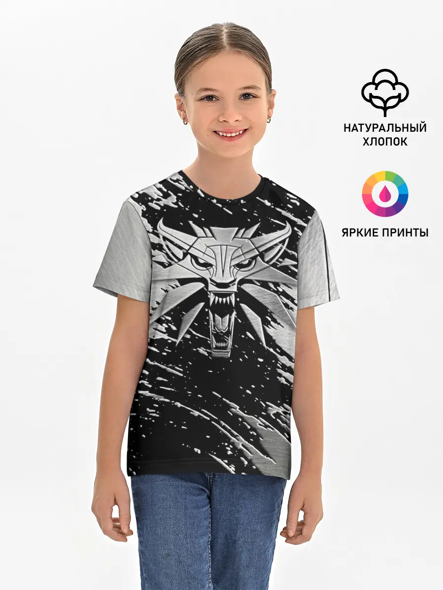 Детская базовая футболка / THE WITCHER LOGO STEEL