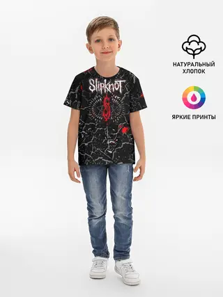 Детская базовая футболка / Slipknot Rock | Слипкнот Музыка Рок Гранж