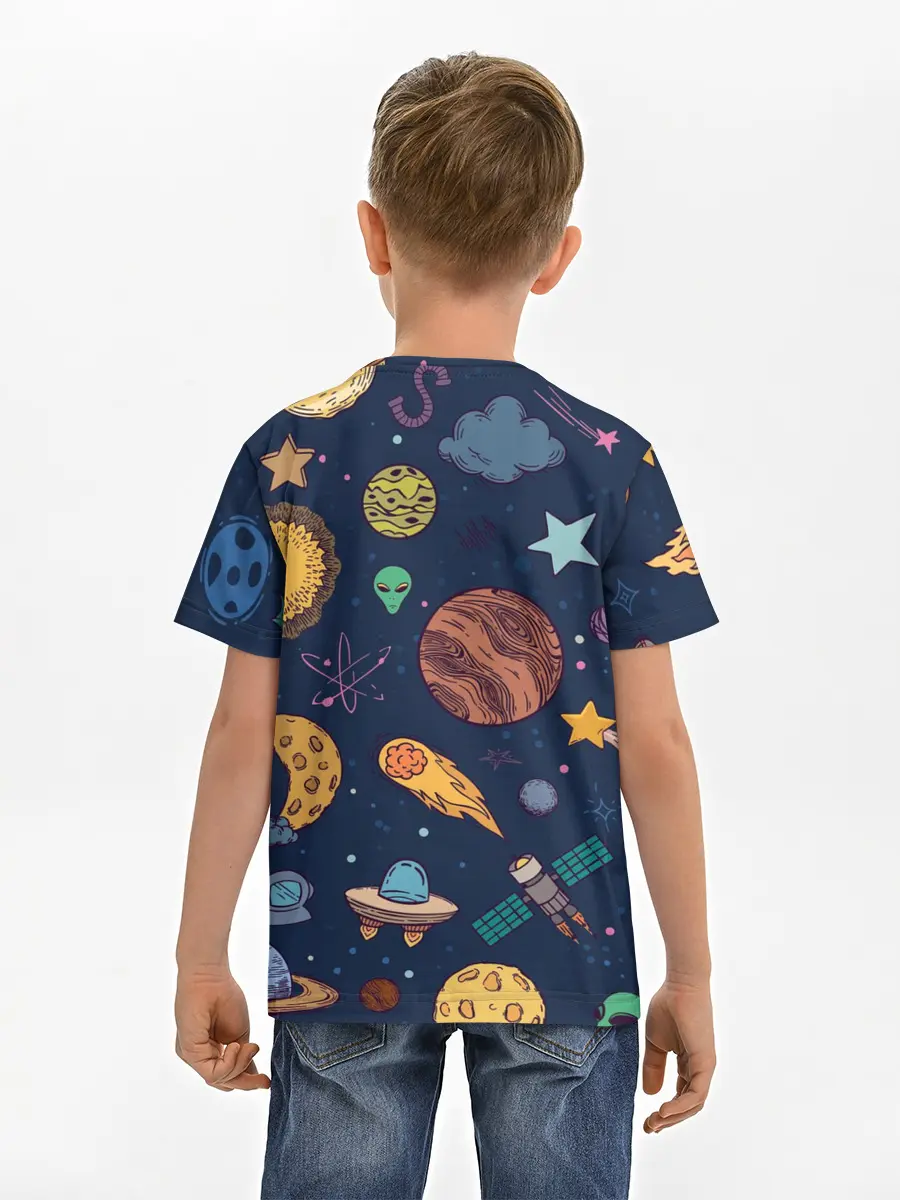 Детская базовая футболка / Космический мир