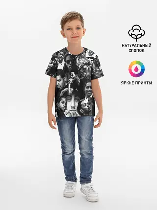 Детская базовая футболка / Music Rap allpic