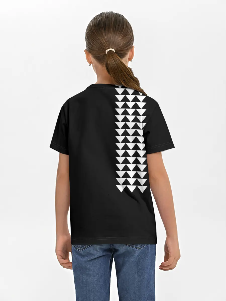 Детская базовая футболка / Джейсон Момоа тату узор