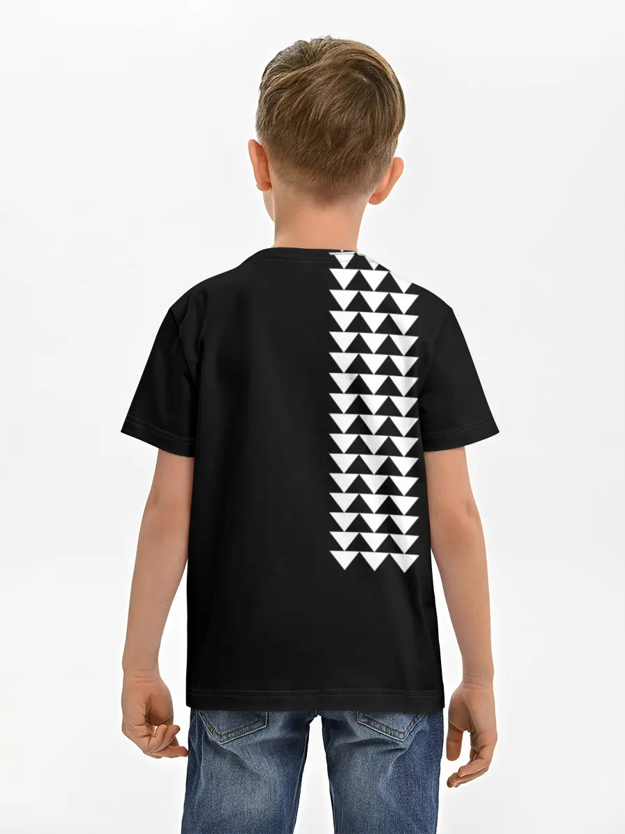 Детская базовая футболка / Джейсон Момоа тату узор