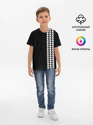 Детская базовая футболка / Джейсон Момоа тату узор