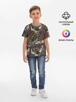 Детская базовая футболка / старая школа