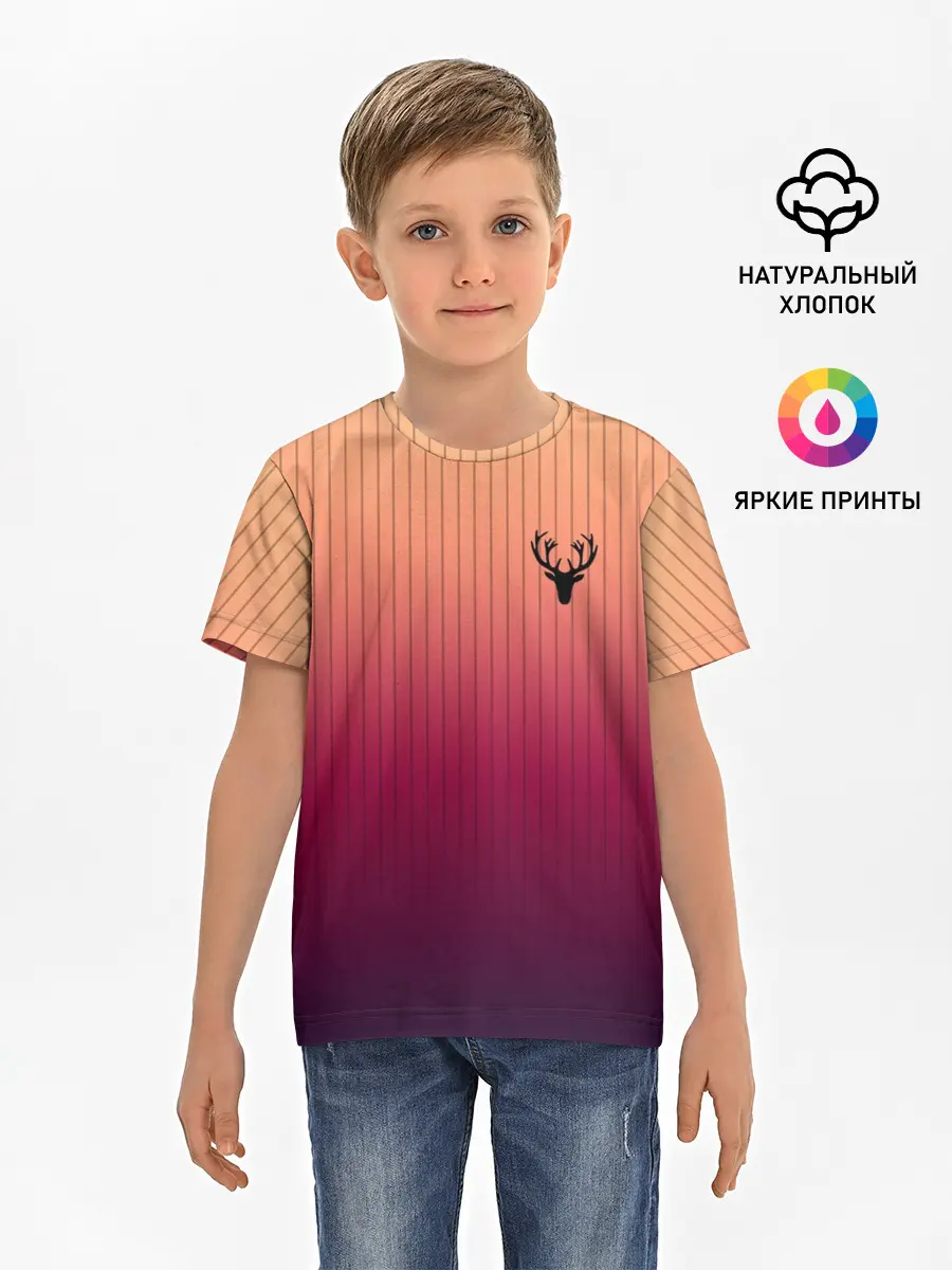 Детская базовая футболка / The Gradient Of Deer