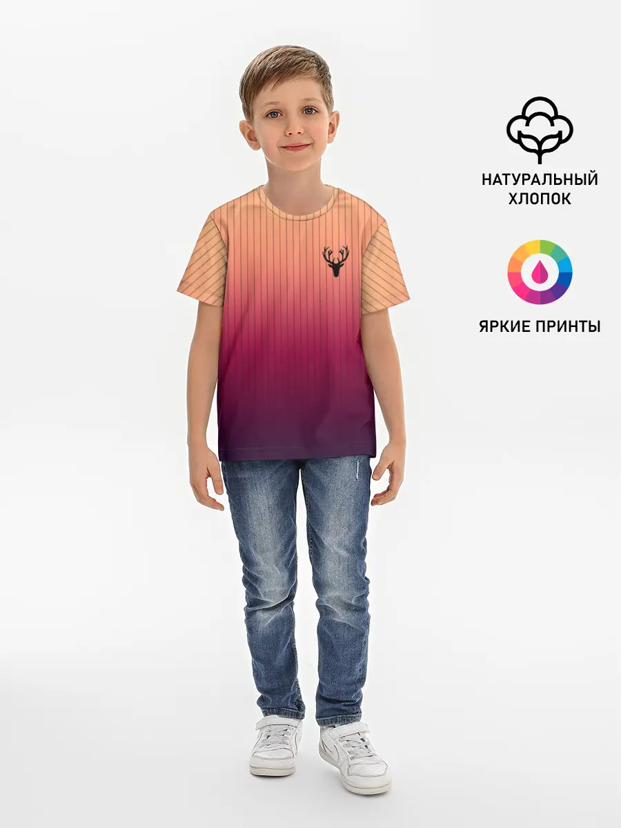 Детская базовая футболка / The Gradient Of Deer