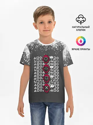 Детская базовая футболка / КТО КРЕСТ | ИГРА В КАЛЬМАРА