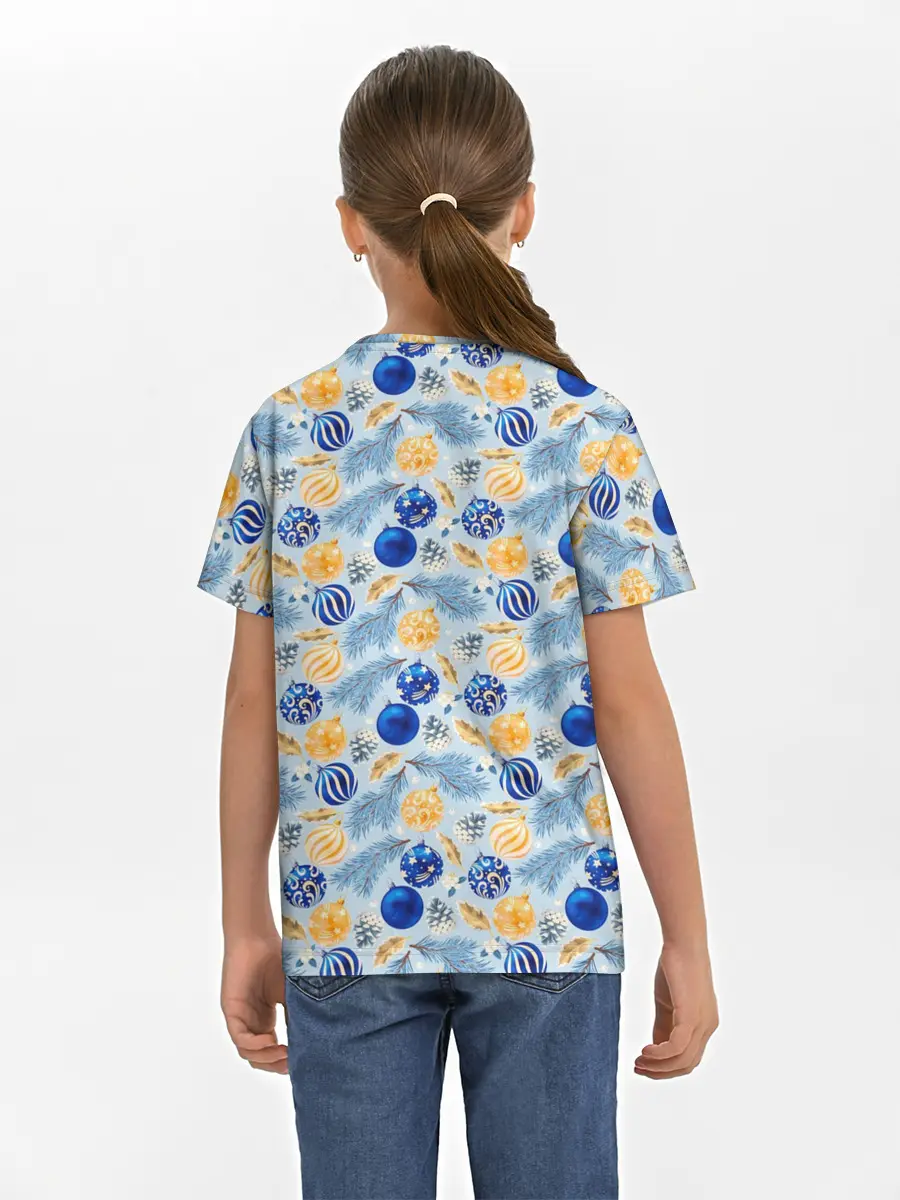 Детская базовая футболка / Новогодние Украшения