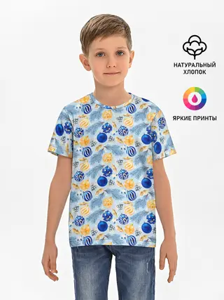 Детская базовая футболка / Новогодние Украшения