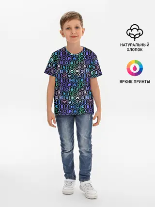 Детская базовая футболка / ГЕЙМЕРСКИЙ НЕОН