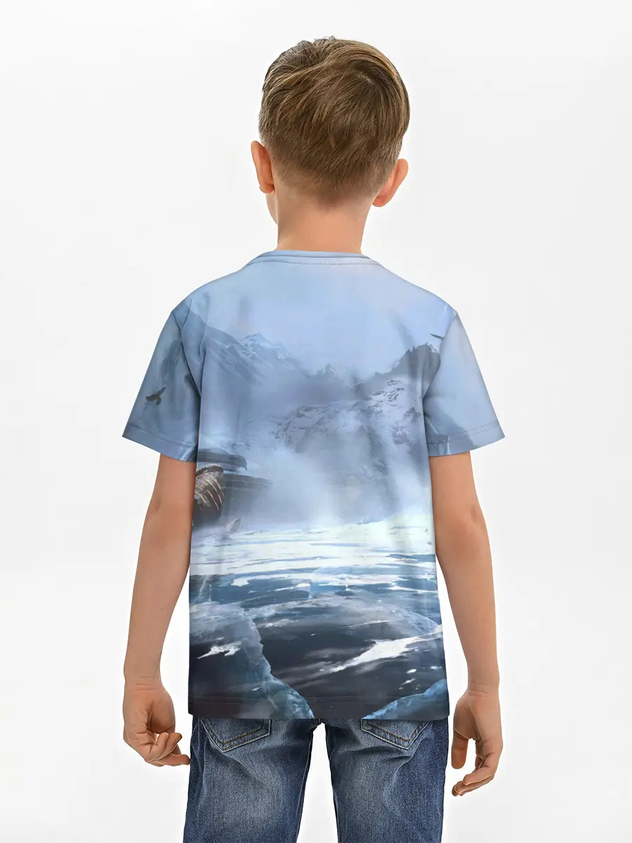 Детская базовая футболка / Кратос и Атрей Рагнарек