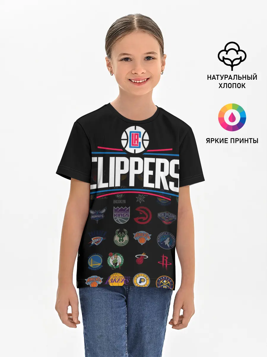 Детская базовая футболка / Los Angeles Clippers