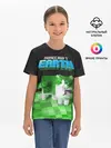 Детская базовая футболка / Minecraft EARTH - Котик