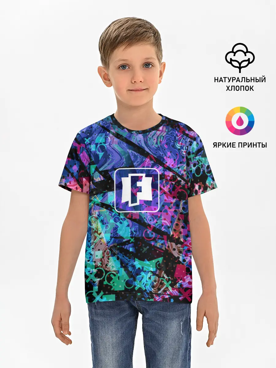 Детская базовая футболка / Fortnite