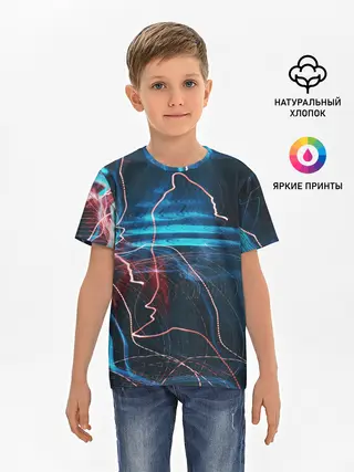 Детская базовая футболка / Freeze Light digital art