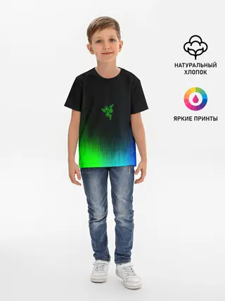 Детская базовая футболка / RAZER NEON