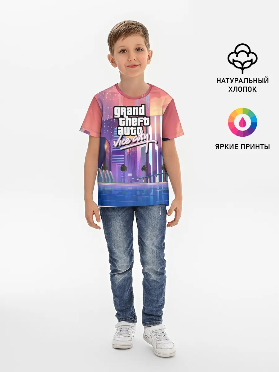 Детская базовая футболка / Vice city